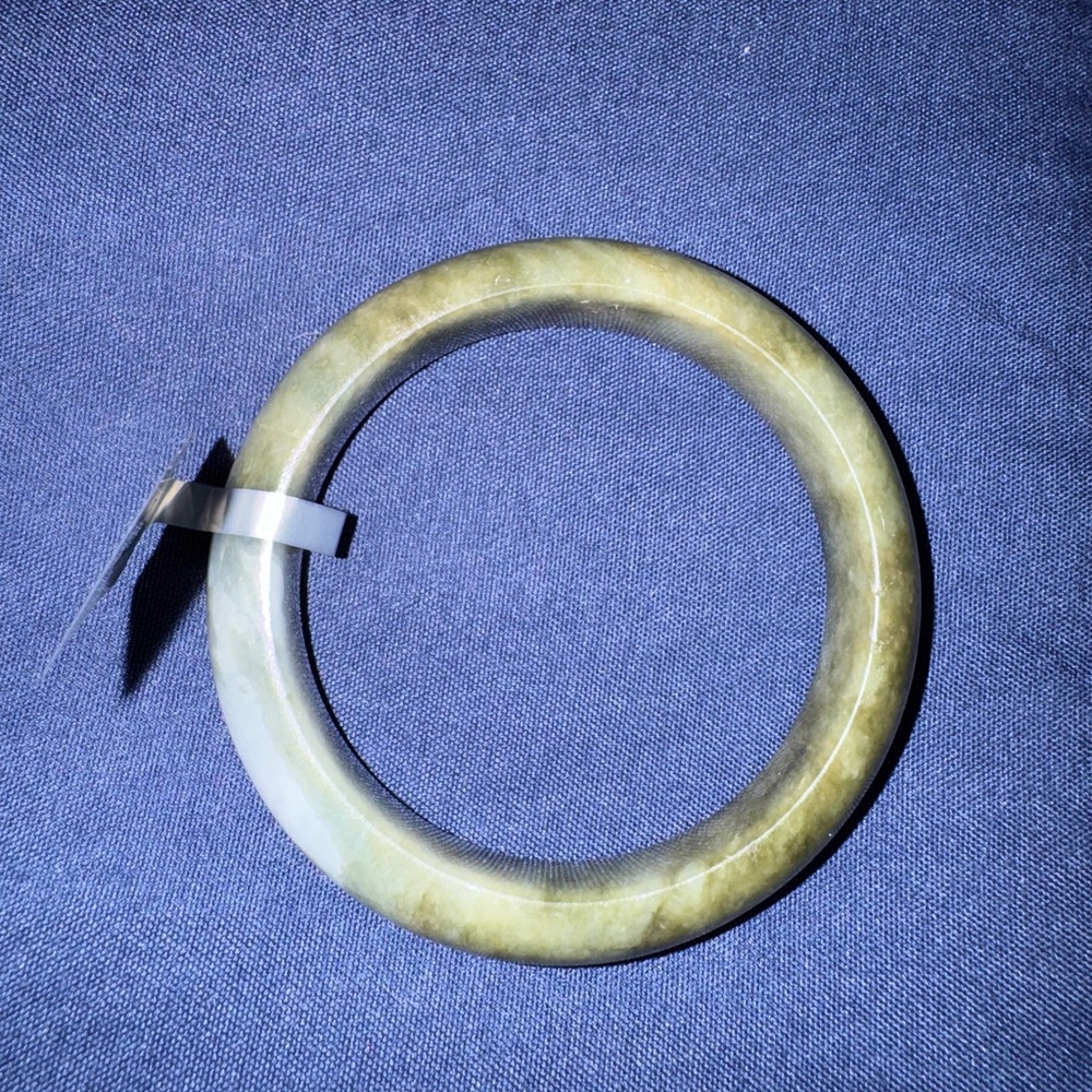 Green/Blue Jade Bangle Bracelet